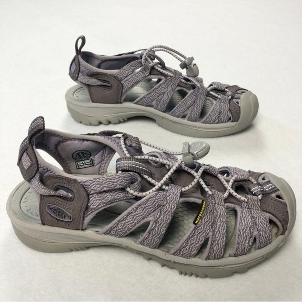 Keen Whisper Lace Up Sandals Shark Lavender Grey 6 Women’s - Picture 4 of 8
